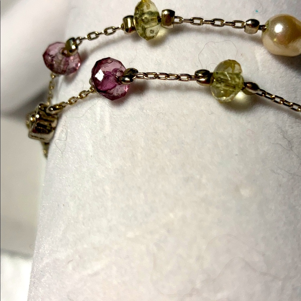 Premier Designs bracelet with crystal pearl and silver. #1195